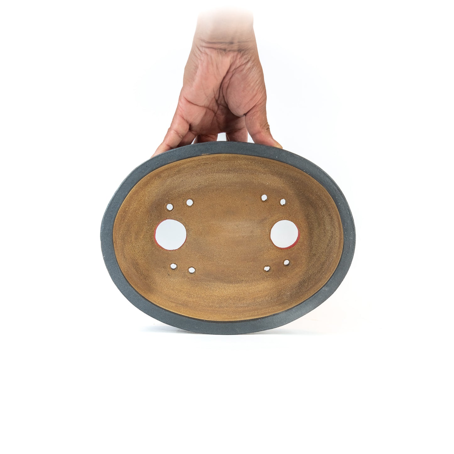 240516200 - slab built oval bonsai pot
