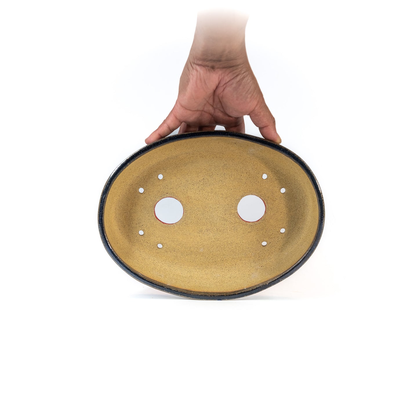 240516199 - slab built oval bonsai pot