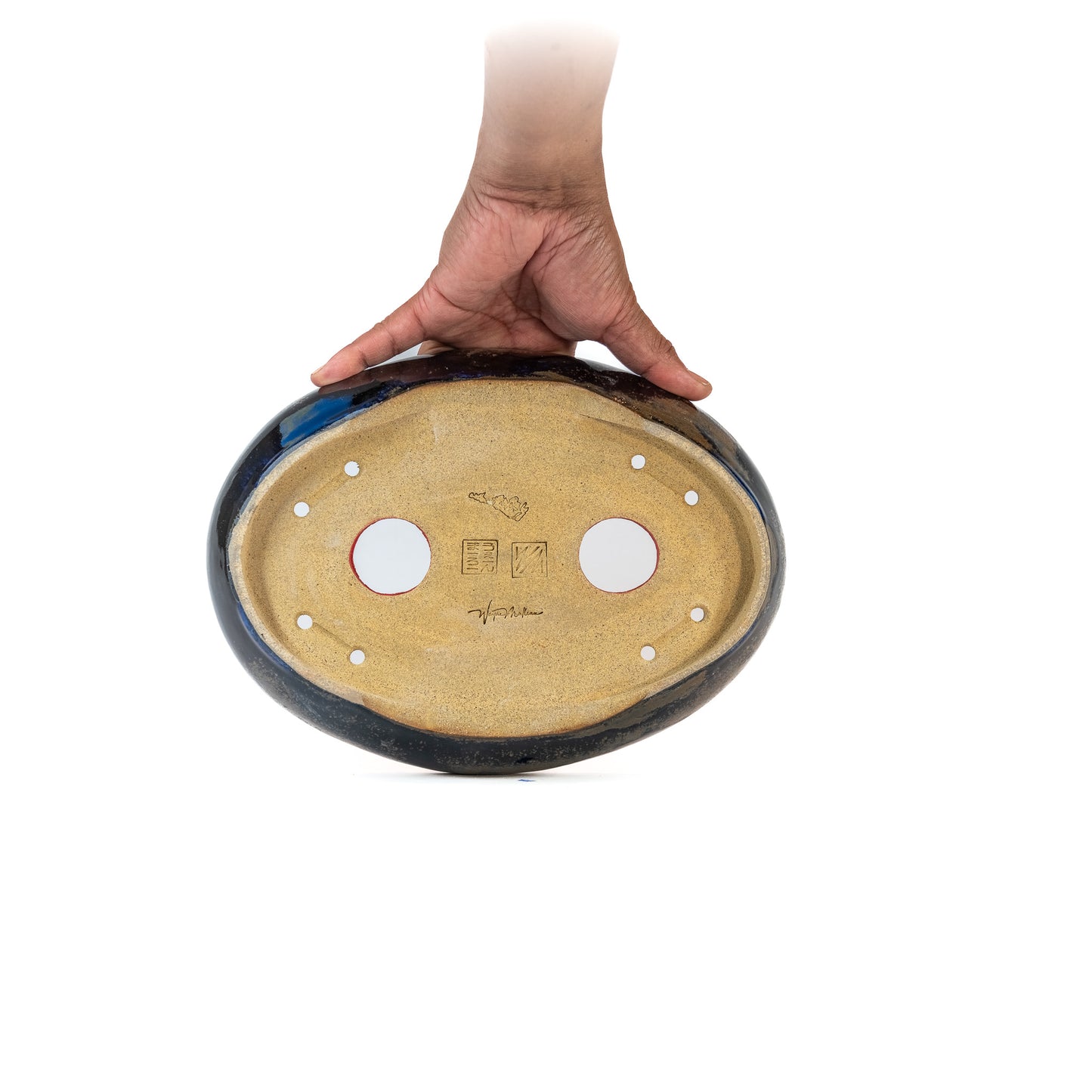 240516199 - slab built oval bonsai pot