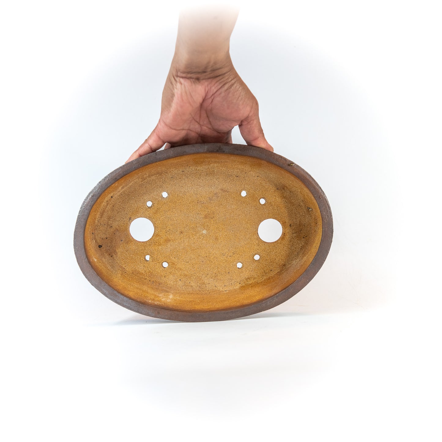240516198 - slab built oval bonsai pot