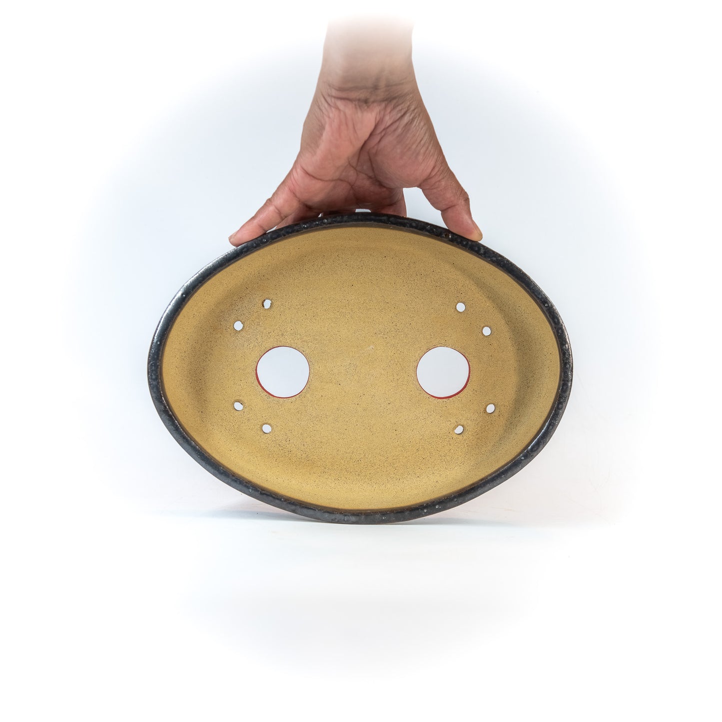 240516197 - slab built oval bonsai pot