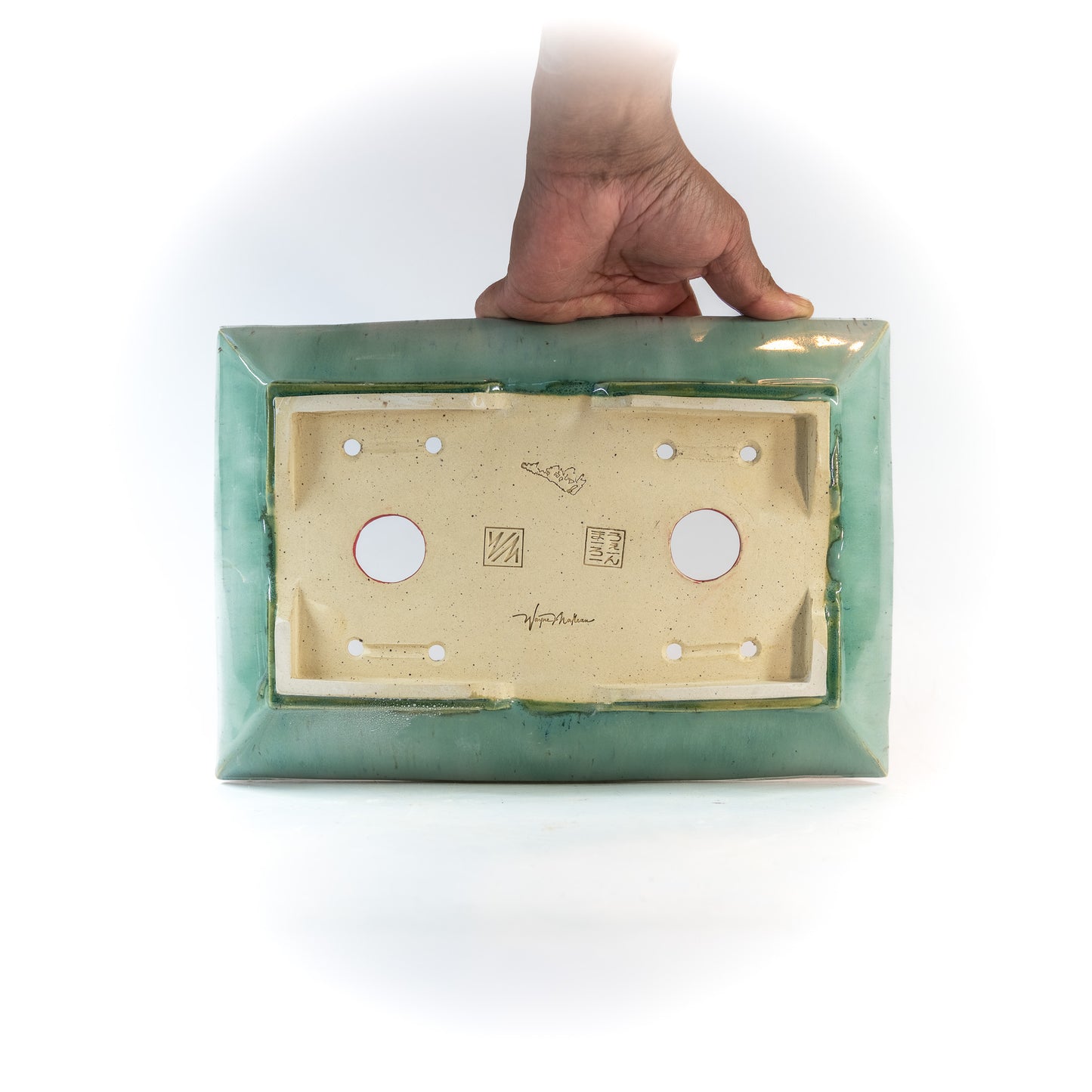 240516222 - slab built rectangle bonsai pot