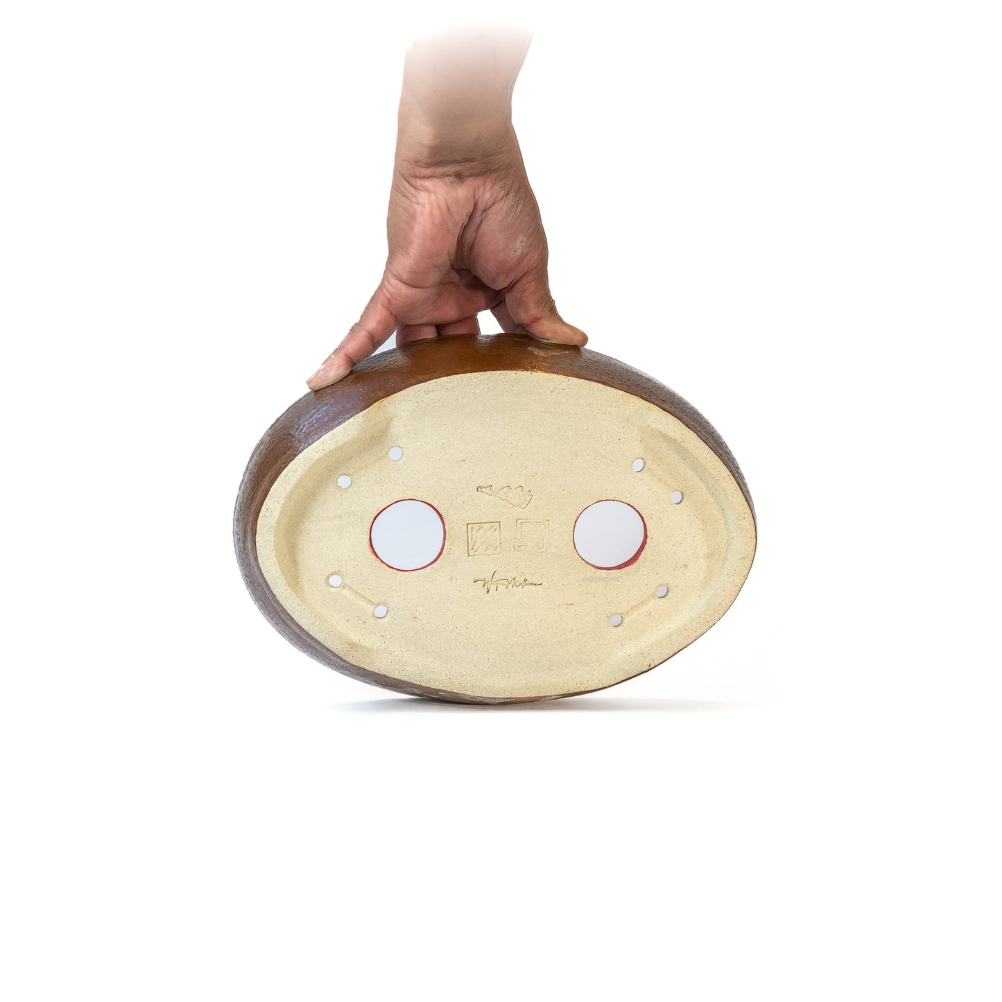 240516228 - slab built oval bonsai pot