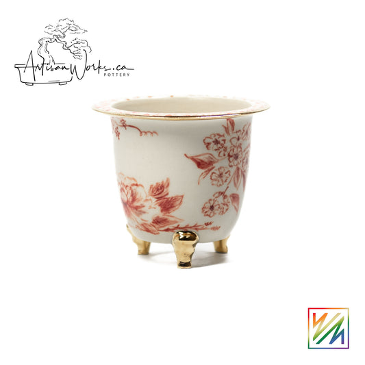 240215113 - royal accented, handpainted neofinetia orchid pot