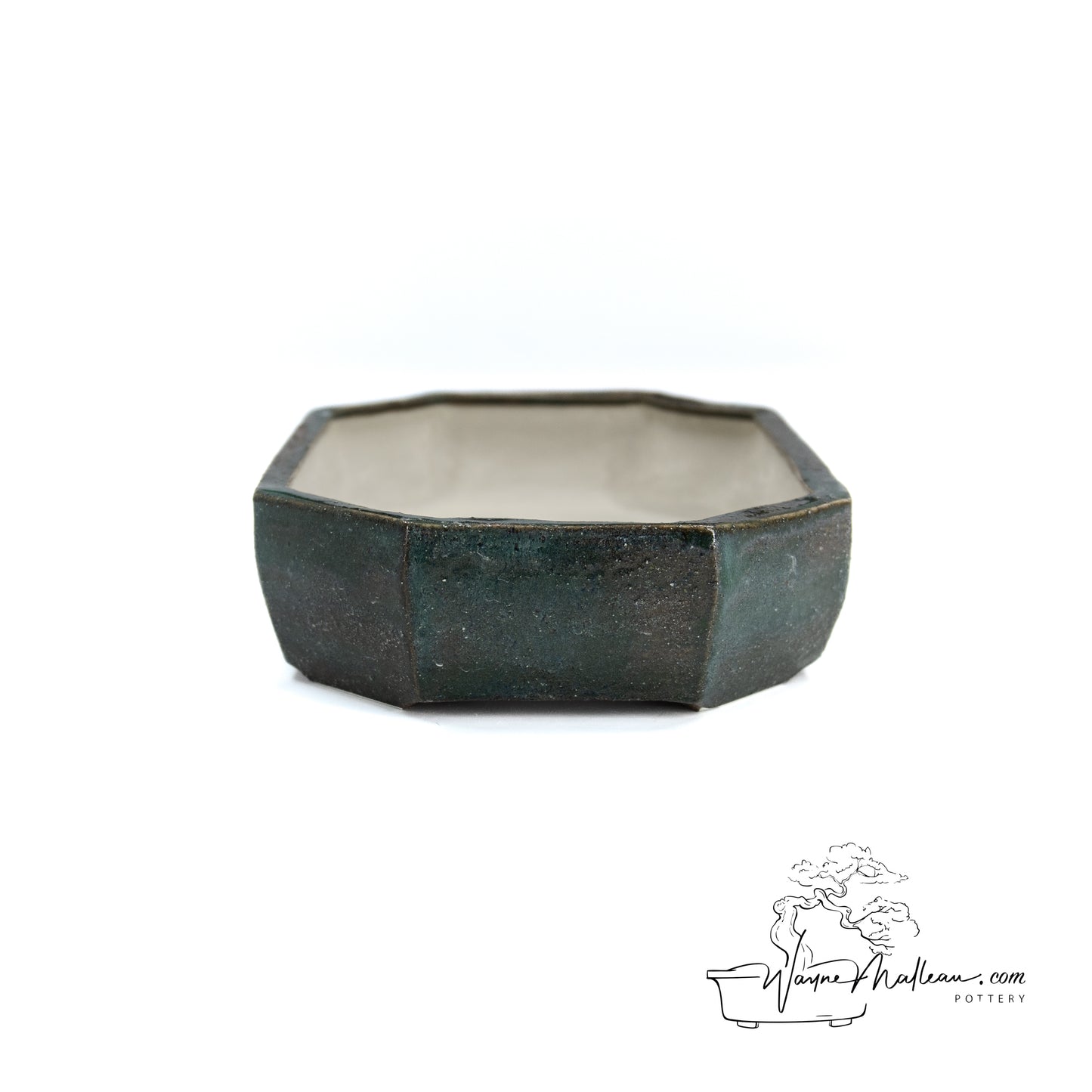 240325162 -  slab built rectangle, cut cornered bonsai pot