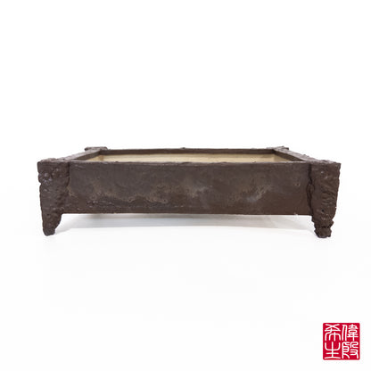 250131552 -  slab built rectangle bonsai pot